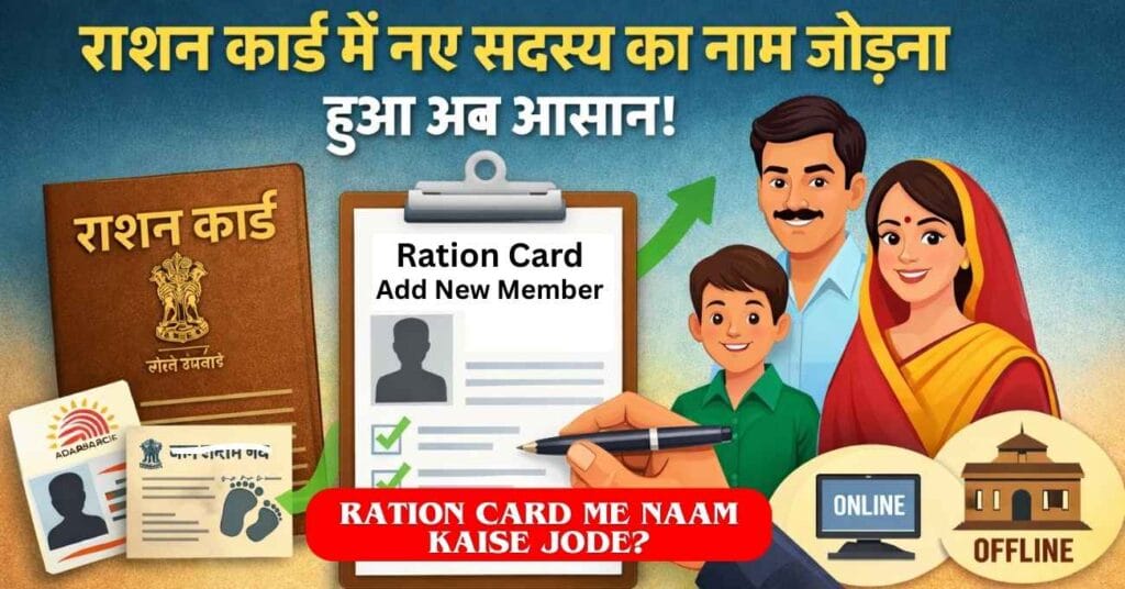 Ration Card Me Naam Kaise Jode?